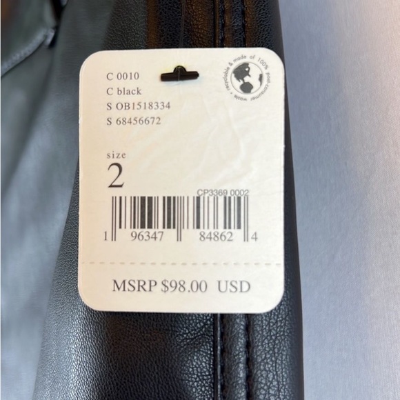 Sold NWT Free People Love Language Low
Rise Black Faux Leather Pants Size 2 - Picture 3 of 6